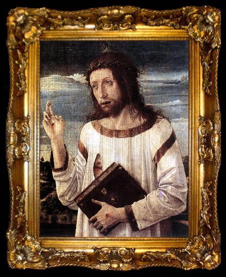 framed  BELLINI, Giovanni Blessing Christ d, ta009-2